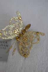 Schmetterling gold mit Clip 