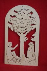 Fenster mit Liebespaar 