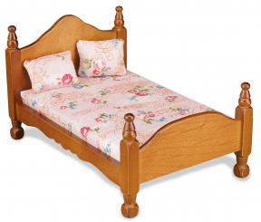 Holzbett mit Matratze 