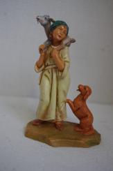 Junge mit ZIcklein und Hund 