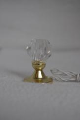 Nachttischlampe mit Kristallschirm 