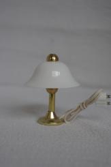 Tischlampe mit breitem Schirm 