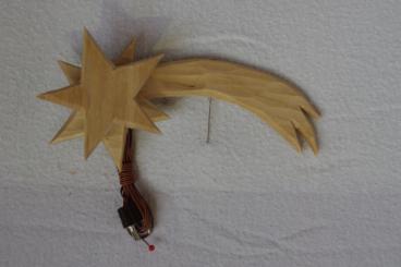 Geschnitzter Holzkomet natur 