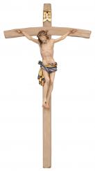 Kruzifix, blaues Tuch 