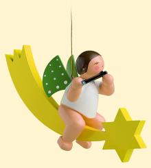 Engel mit Querflöte auf Komet 