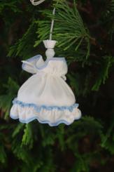 Hängelampe im Landhausstil, weiß-h´blau 