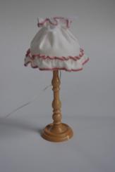 Stehlampe bäuerlich, weiß+rosa 