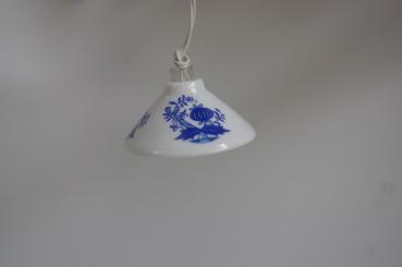 Hängelampe, Porzellan, blau 