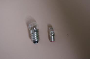 Schraubbirnchen E5,5, LED, weiß, 3,5-4,5Volt 