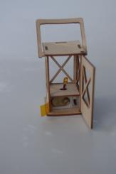 Holzlaterne hell mit LED 