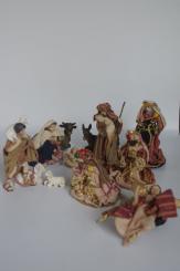 Krippensatz 12tlg, Resin bekleidet, 11cm 