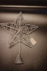 Christbaumspitze Filigranstern, silber 