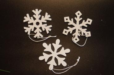 Holzstern-Set 3tlg,weiß 