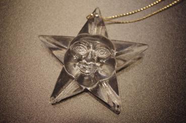 Acrylstern mit Gesicht 