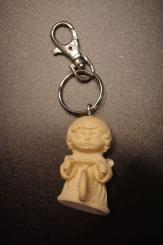 Radfahrerengel geschnitzt 