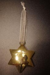 Metallstern gold glanz, doppelt 