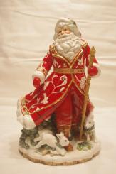 Weihnachtmann mit Wintertieren 