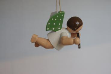 Engel mit Querflöte, schwebend 