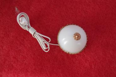 Deckenschale weiß mit Messingrand 