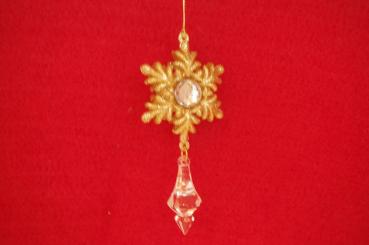 Glitzerstern mit Kristalltropfen 