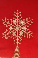 Christbaumspitze, Schneeflocke gold 