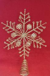 Christbaumspitze, Schneeflocke silber 