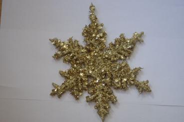 Schneeflocke beglimmert gold 