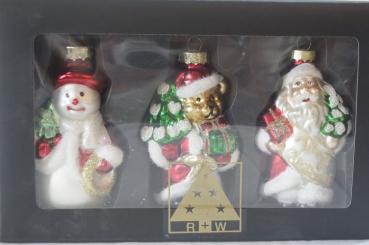 Glas-Sortiment Weihnachtsfiguren 