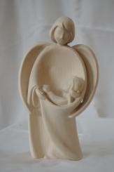 Modern stilisierter Schutzengel mit Mädchen 