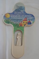 Kinderkreuz mit Spruch und Engel 