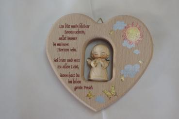 Kinder-Herz mit Engel champagner 