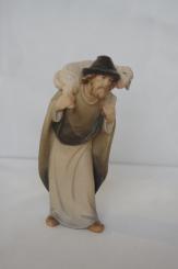 Hirte mit Schaf auf Schulter 