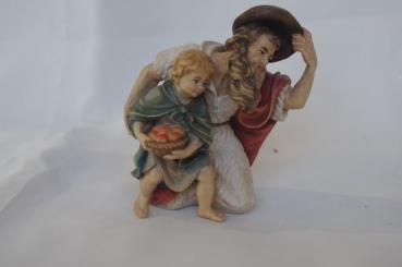 Hirte kniend mit Bub 