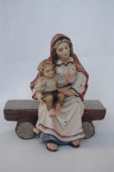 sitzende Hirtin mit Kind 