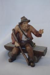 Sitzender Hirte, hinweisend 