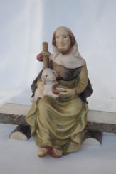 Sitzender Hirte mit Schaf 