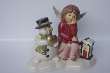 Geduldige Freunde Engel und Schneemann, bordeaux 