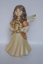 Engel "Weihnachtsgrüße" terracotta-champagner 
