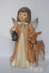 " Im Winterwald", Engel mit Reh 