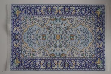 Großer Orientteppich hellblau 