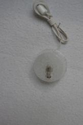 Wandlampe aus durchsichtigem Kunststoff 