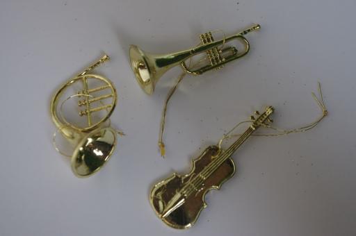 Instrumente,Kunststoff, gold 