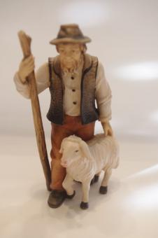 Hirte mit Schaf und Stock 