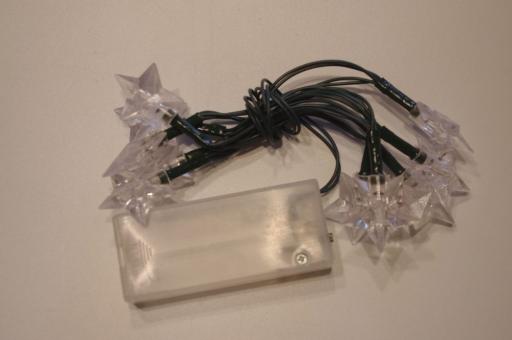 LED-Mini-Lichter mit Sternchen 10er, Batt. 