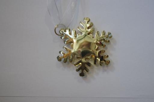 Schneeflocke aus Metall, gold 