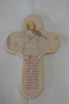 Kinderkreuz "Engel mit Geige" 